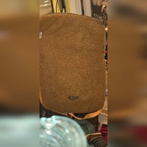 Luxe + Willow Camel Colored Sherpa 16" Laptop Bag With Shoulder Strap